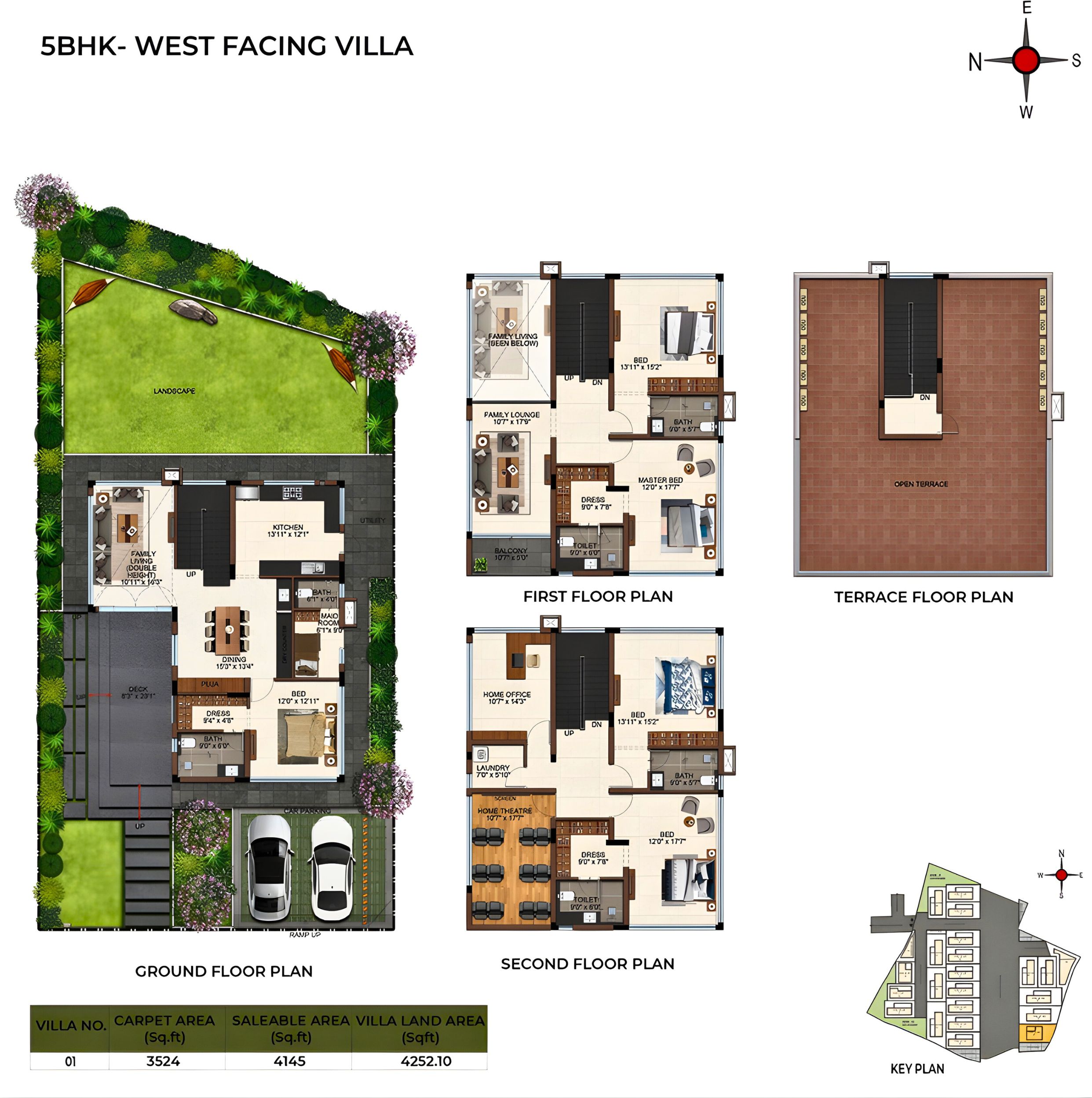 West Facing villa