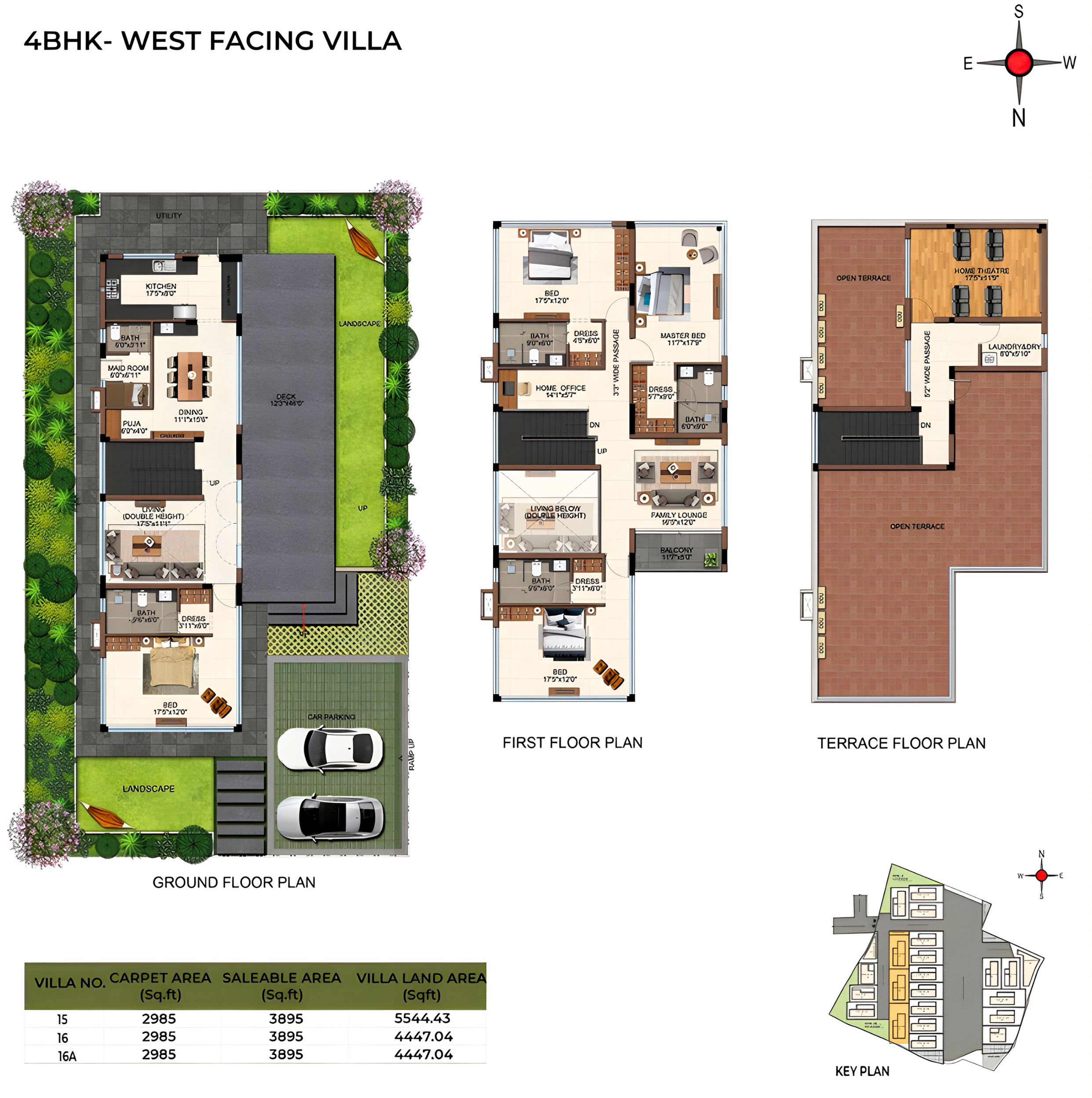 West Facing villa
