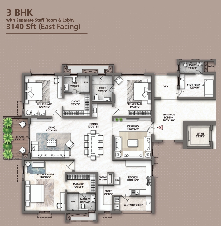 3BHK